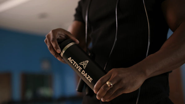 Hands holding the Active Daze branded handle